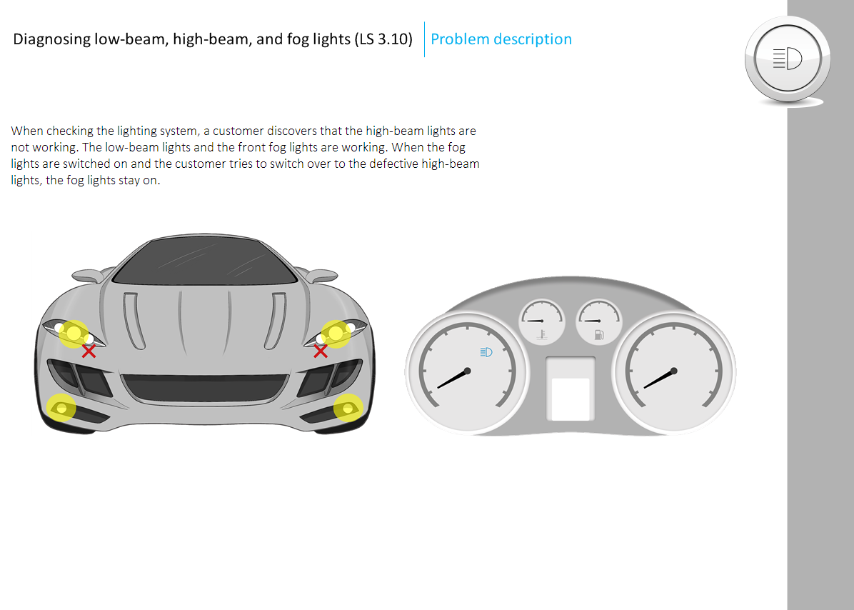 Example of automotive didactics material