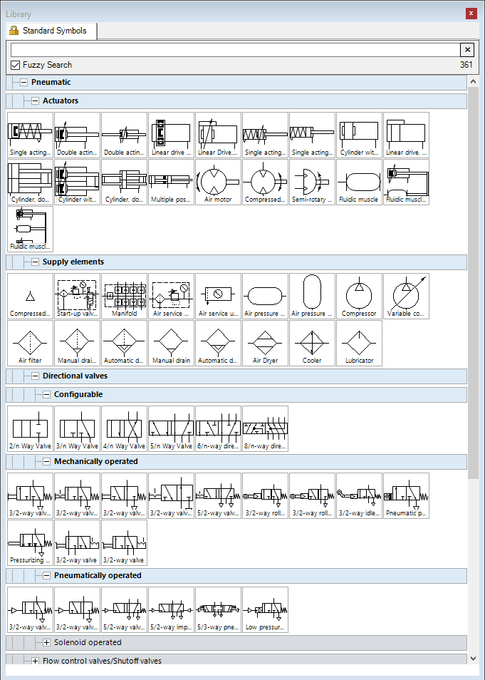 Snapshot of the pneumatics library