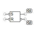 RS flip-flop with inverted inputs